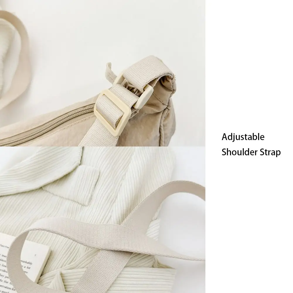 Hochwertige Casual-Style Dumpling-Tasche Einfarbige Große Kapazität Umhängetasche Nylon Unterarmtasche Reise-Shopper – Detail 9