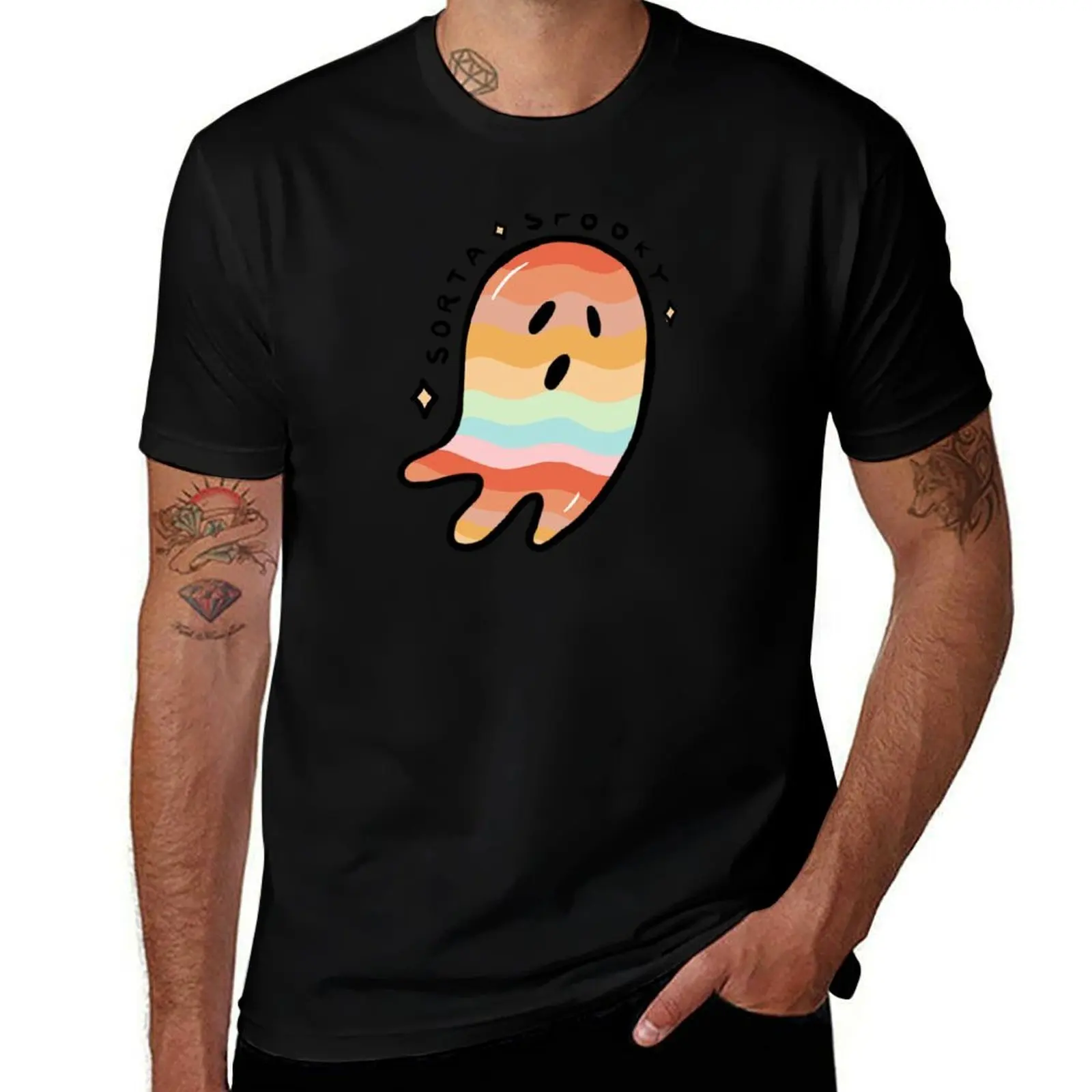 

Rainbow Sorta Spooky  T-Shirt Fashion Casual Short Sleeve Top