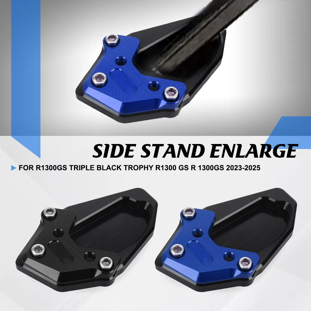

For BMW R1300GS Triple Black Trophy R1300 GS R 1300GS 2023 2024 2025 Side Stand Extension Pad Kickstand Enlarger Support Plate
