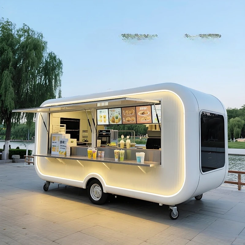 Snack truck mobile, multi-functional stall dining car
