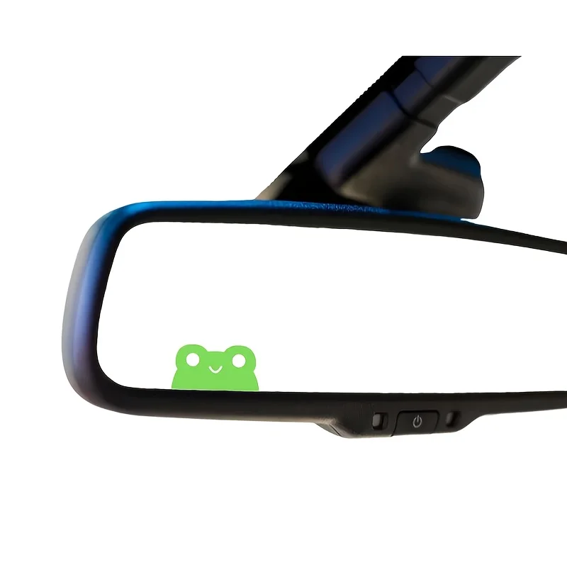 4Pcs Cute Kawaii Frog Rearview Mirror Vinyl Sticker Green For Car Interior Mod Decor Decal