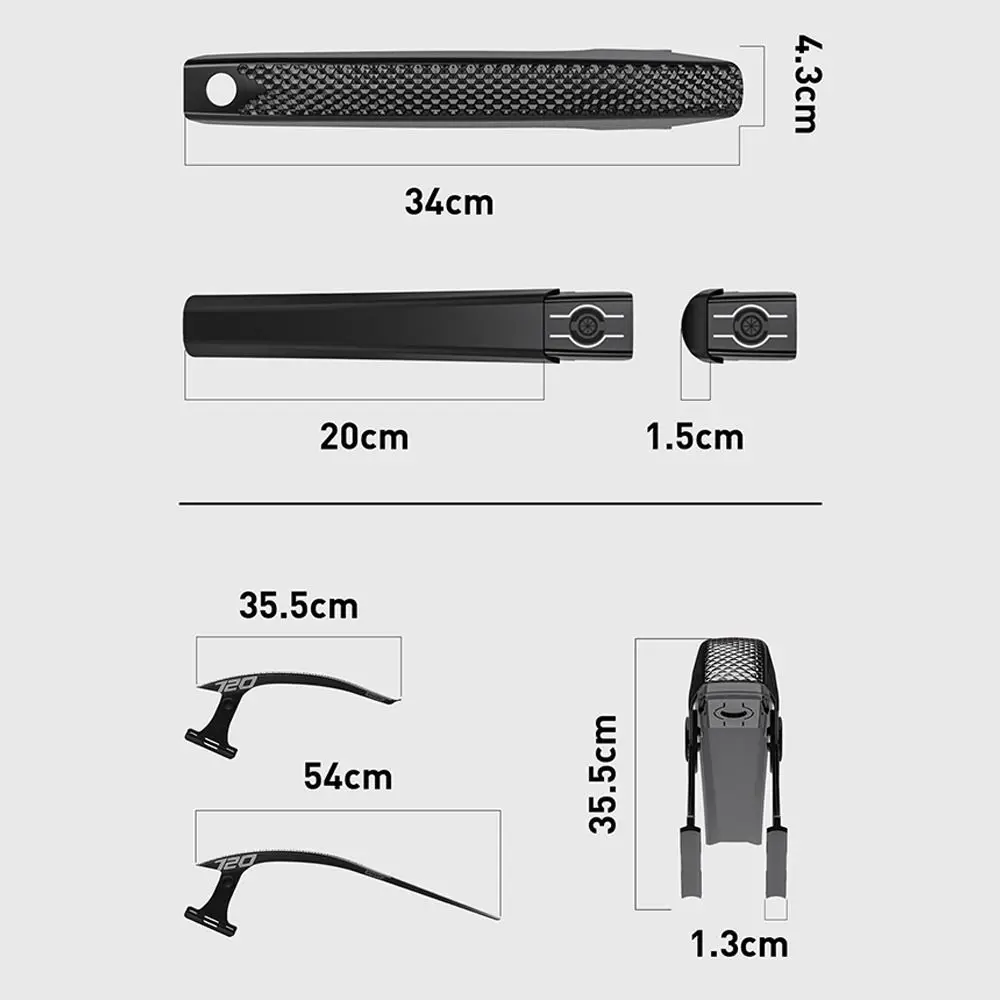 Adjustable 700C Tires Road Bike Fenders Bike Wheel Cycling Protector Front&Back Mudguard Cycling Splash Guard - Image 6