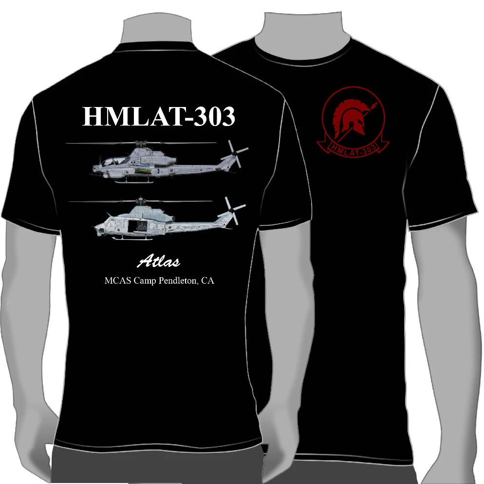 

USMC HMLAT-303 Atlas Squadron T-Shirt 100% Cotton O-Neck Short Sleeve Summer Casual Mens T-shirt Streetwear