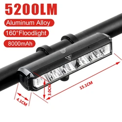BIKEONO Bicycle Light Front 10000LM Bike Light Waterproof 8000mah 5*P90 Flashlight USB Charging MTB Road Cycling Lamp Accessorie