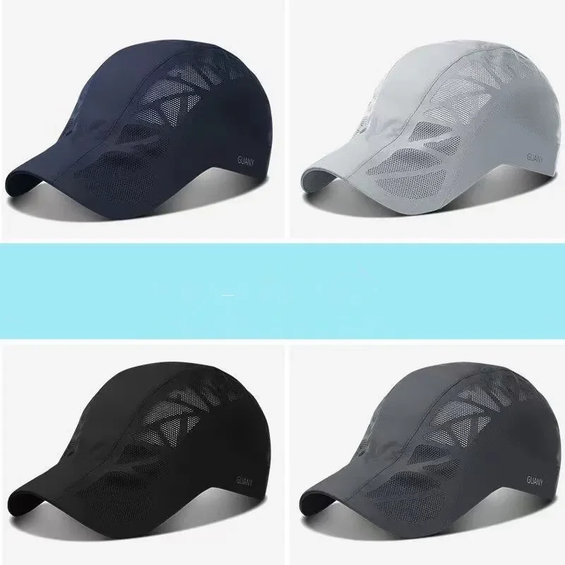 

Летние спортивные мужские козырьки, летняя быстросохнущая кепка Snapback, женская и мужская шляпа от солнца, модная дышащая регулируемая кепка с надписью