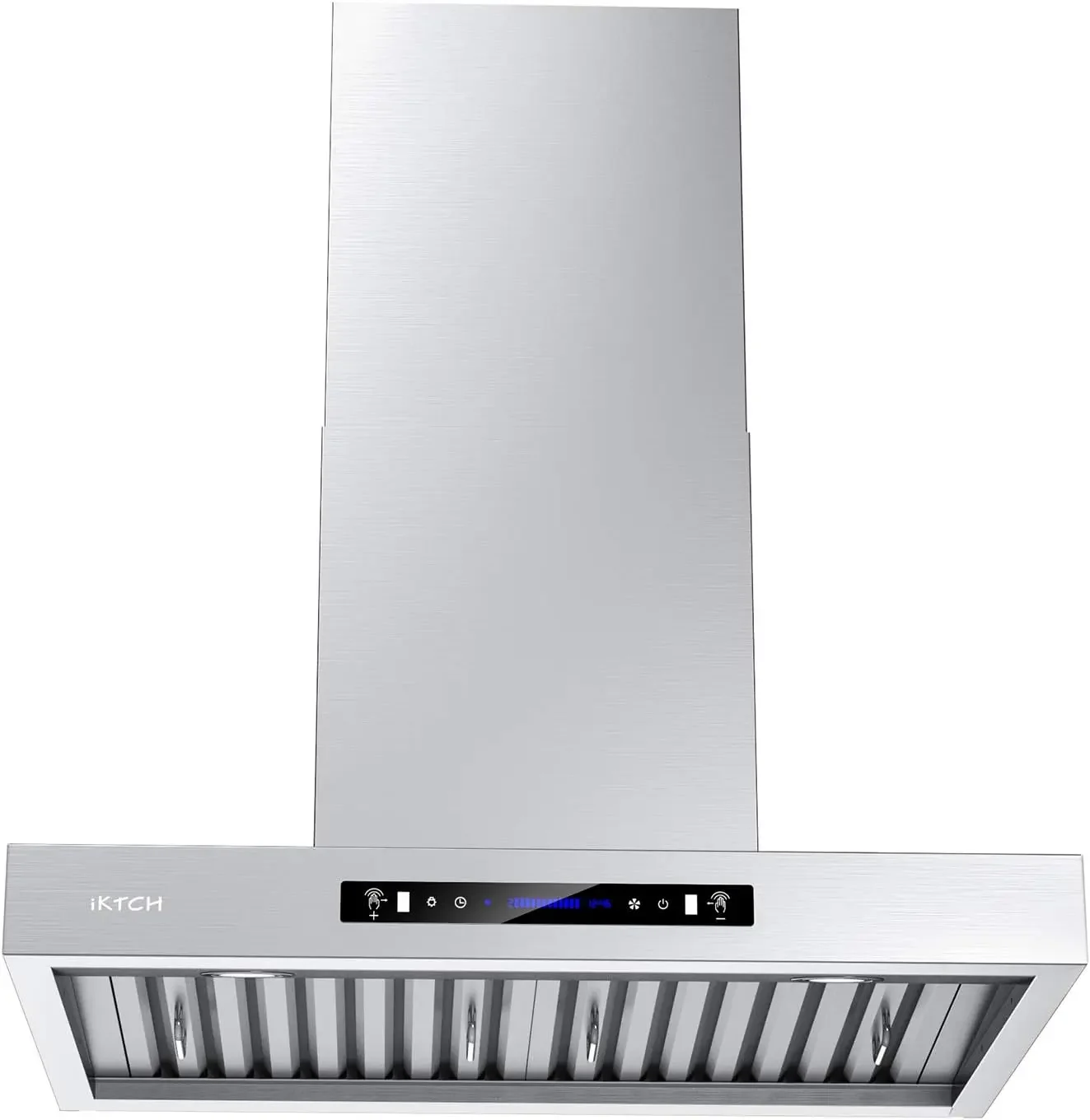 36 Inch Wall Mount Range Hood with 900 CFM Stainless Steel Backsplash 4-Speed Fan Ducted/Ductless Vent Gesture Sensing