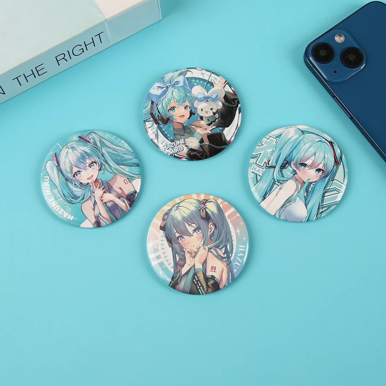 Cartoon Hatsune Miku Anime Figure Brooches Badge DIY Bag Clothing  Badge For Girls Boys Anime Peripheral Accessories Toy