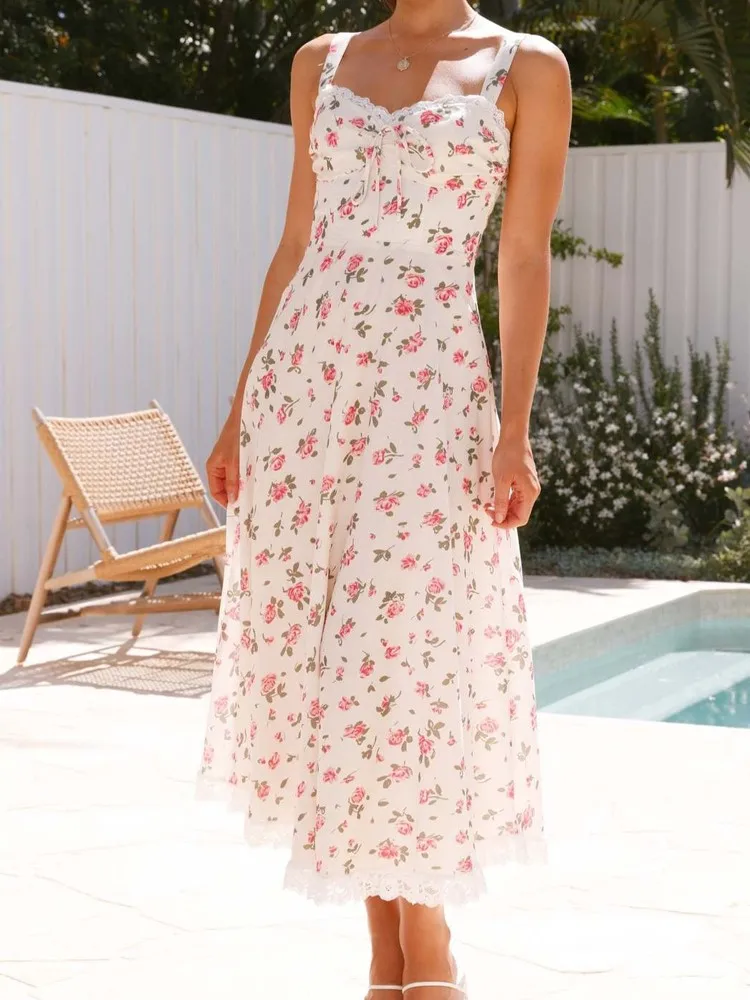 New Summer Backless Sleeveless Woman's Dress,Floral Dresses,Casual Dresses,Elegant Dresses For Ladies,Woman's Clothing