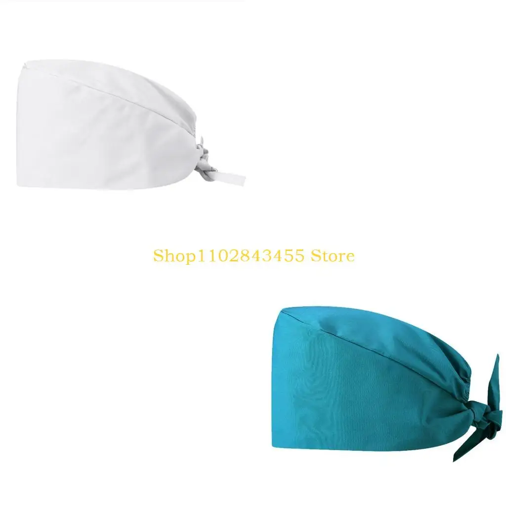 49MC Lightweight and Breathable Round Scrub Hat for Beauty Salon Hospital Nurse Hat