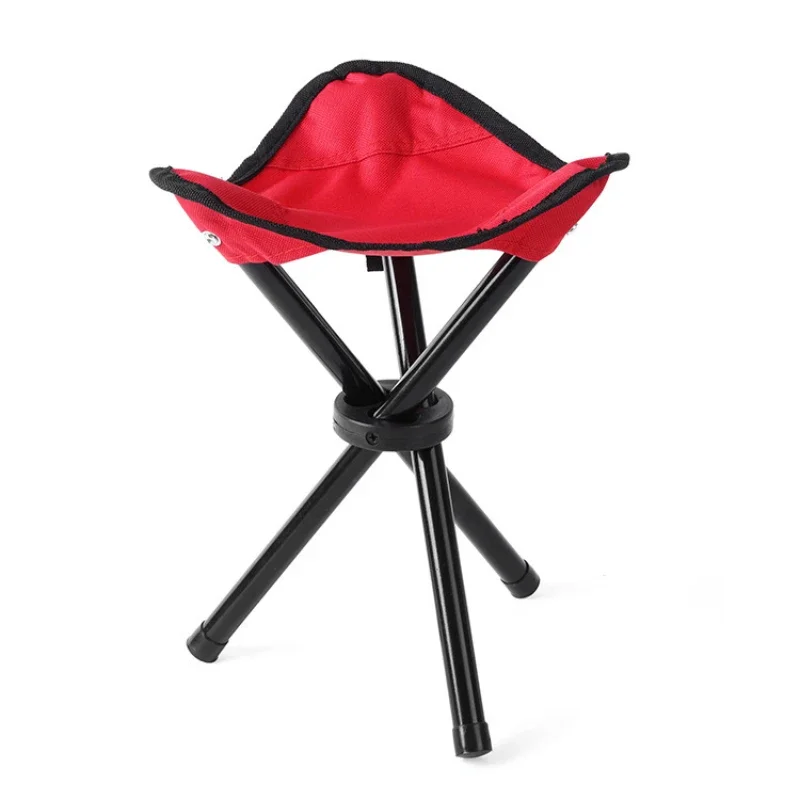 Outdoor Portable Ultra Light Folding Triangular Steel Pipe Fishing Stools Barbecue Camping Line Up Waiting Full Foldable Chairs