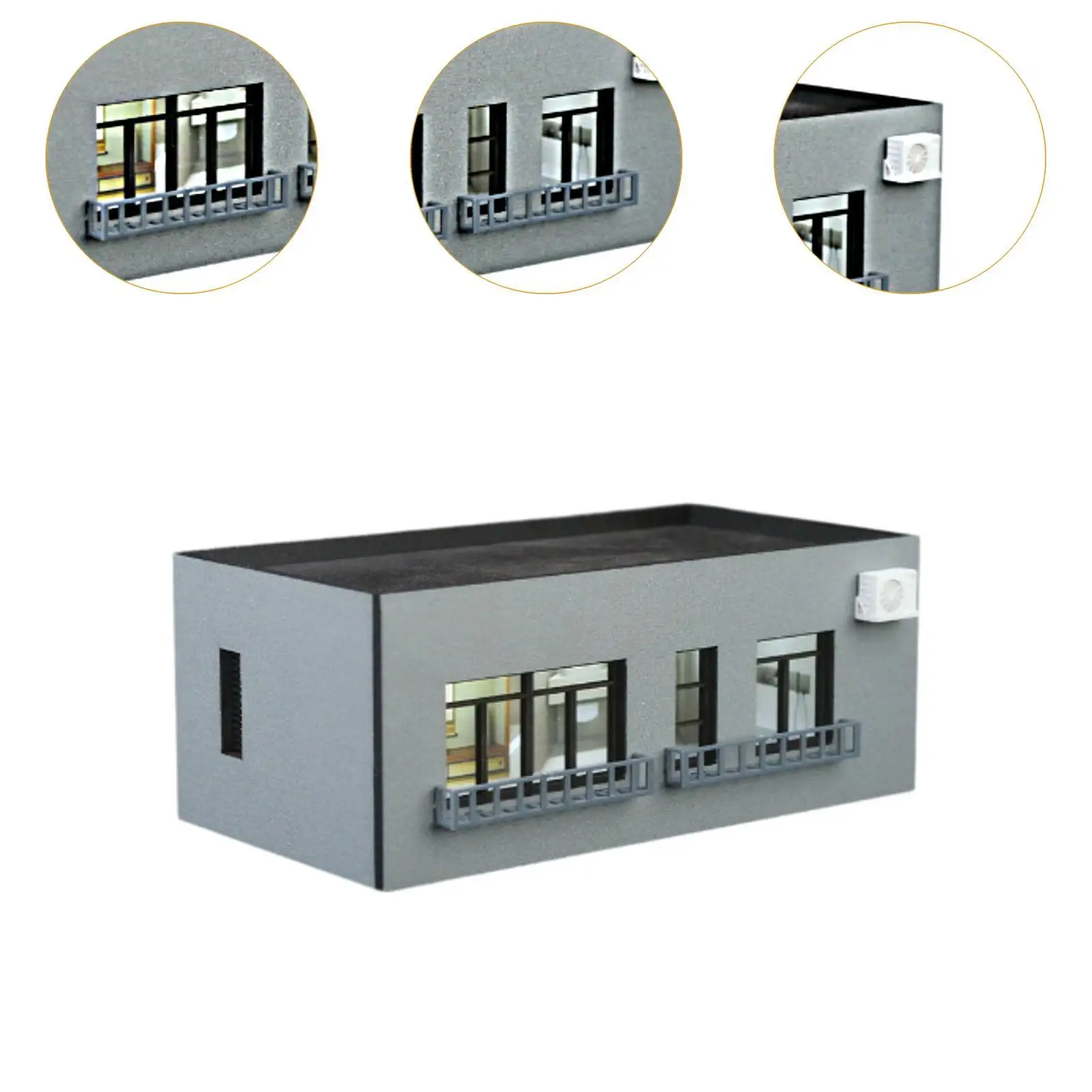 Diorama per la costruzione di case modello in scala 1/64 HO, accessori per decorazioni da tavolo, sabbia