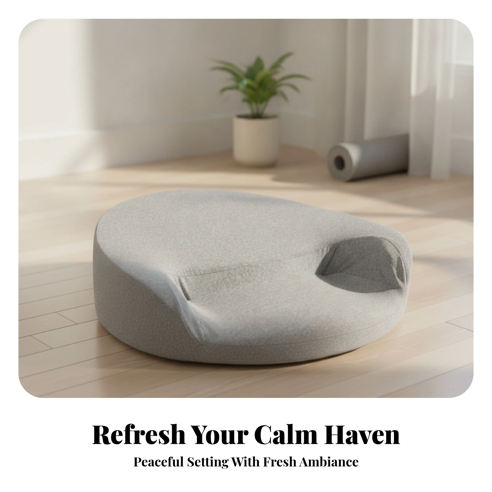 Meditation Seat Cushion Washable Memory Foam Meditation Cushion Memory Foam Floor Seat Pad Stable Adaptive for Adults, Pilates