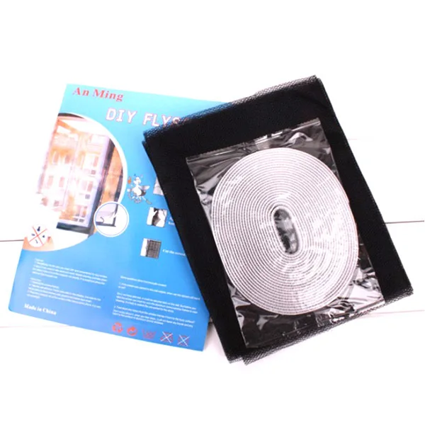 

Eco-Friendly Self-Adhesive Window Screen Mesh Black Reusable Mosquito Proof For Home Garden Glass Clip Hardware