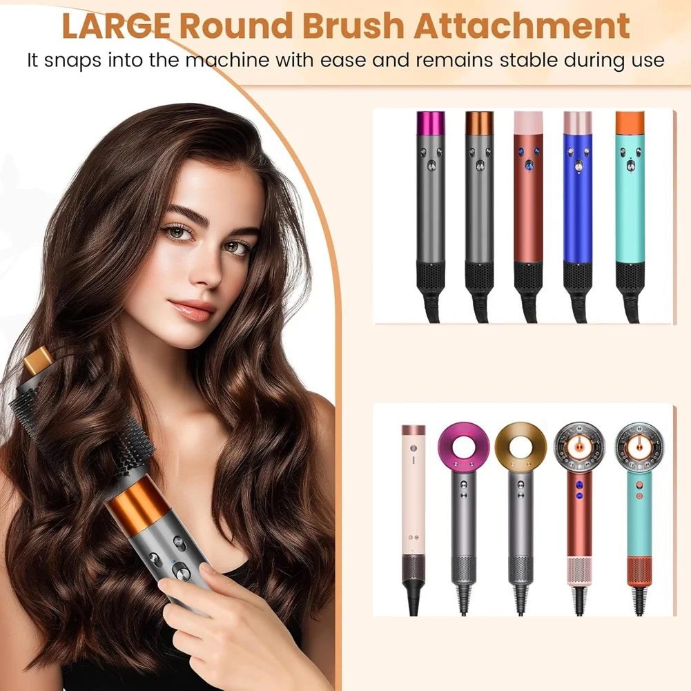 

Upgraded Round Volumizing Brush Attachment And Large Round Volumizing Brush For Dyson Airwrap HS01 HS05 HS08-A77G