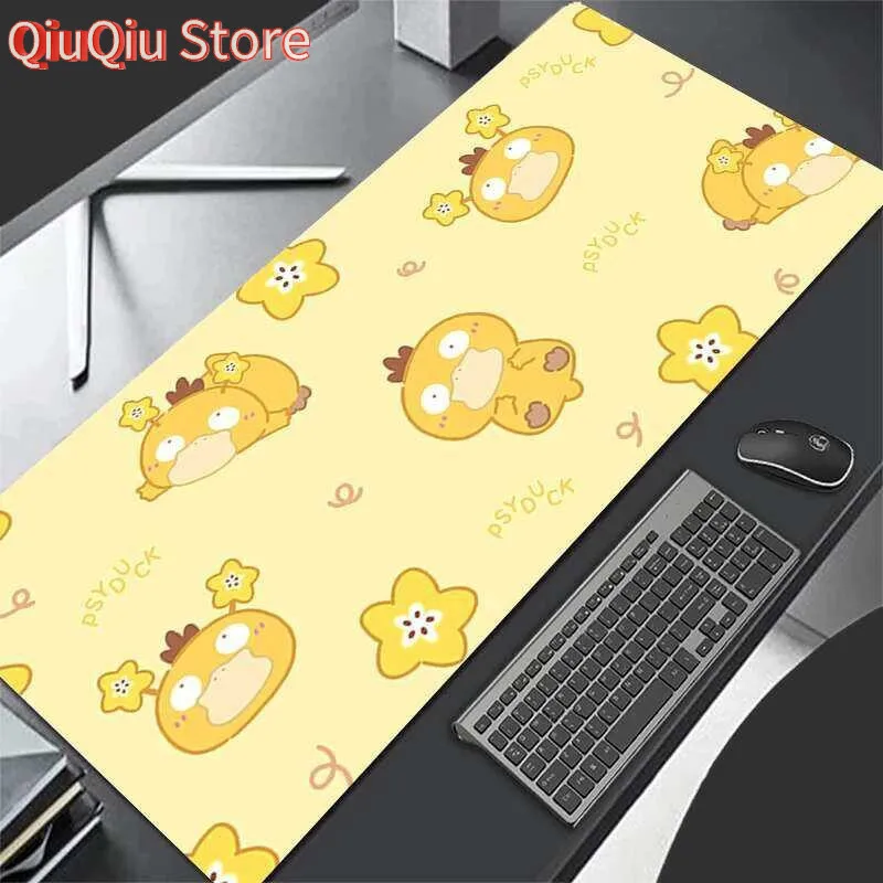 

Новый коврик для мыши, большой XXL, 900x400 скоростей, коврик для клавиатуры компьютера, ПК, аниме P-pokemonS P-psyduck, настольный коврик, игровые аксессуары, коврик для мыши-
