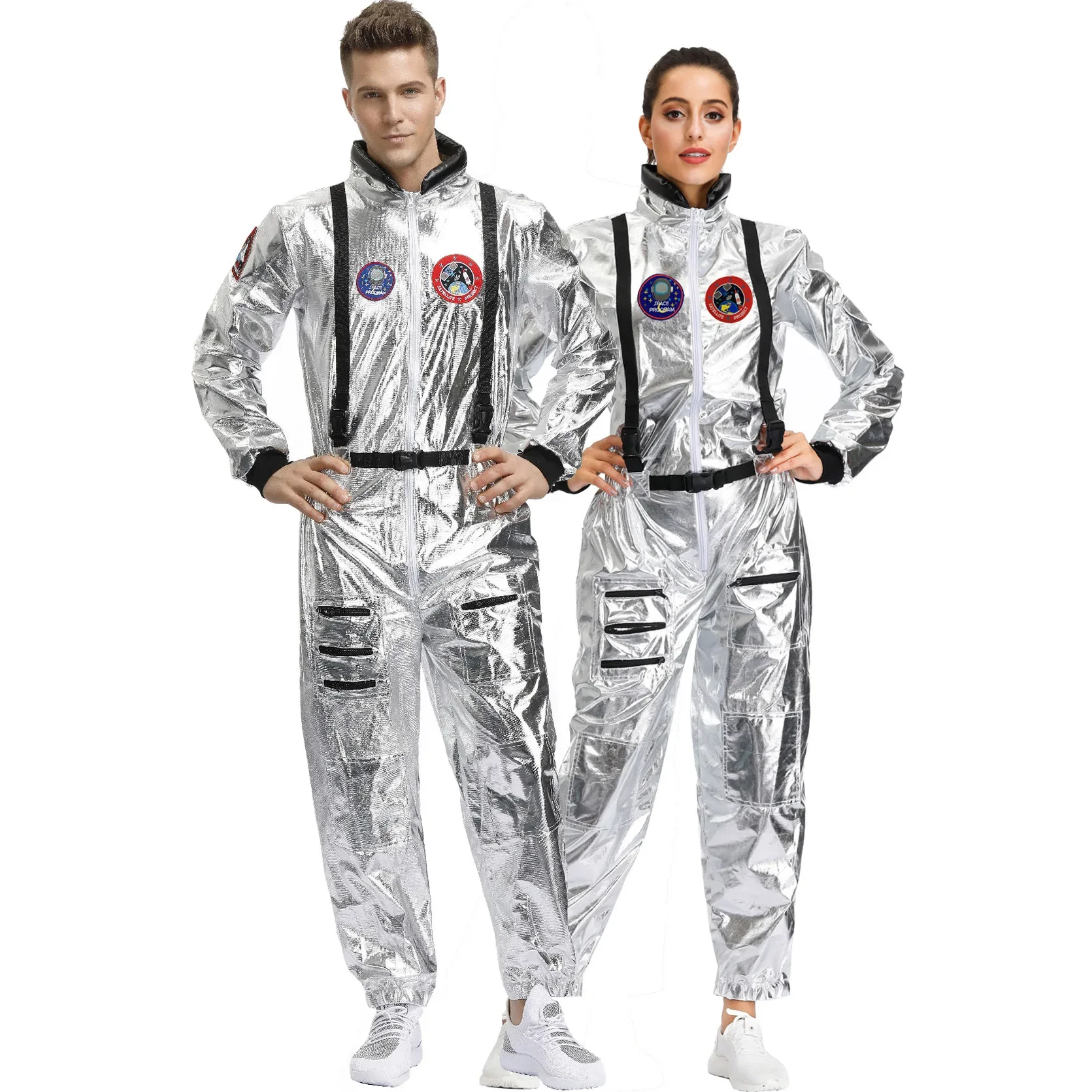 

M-XL Halloween Couple Space Cosplay Costume Men Women Astronaut Stage Costume