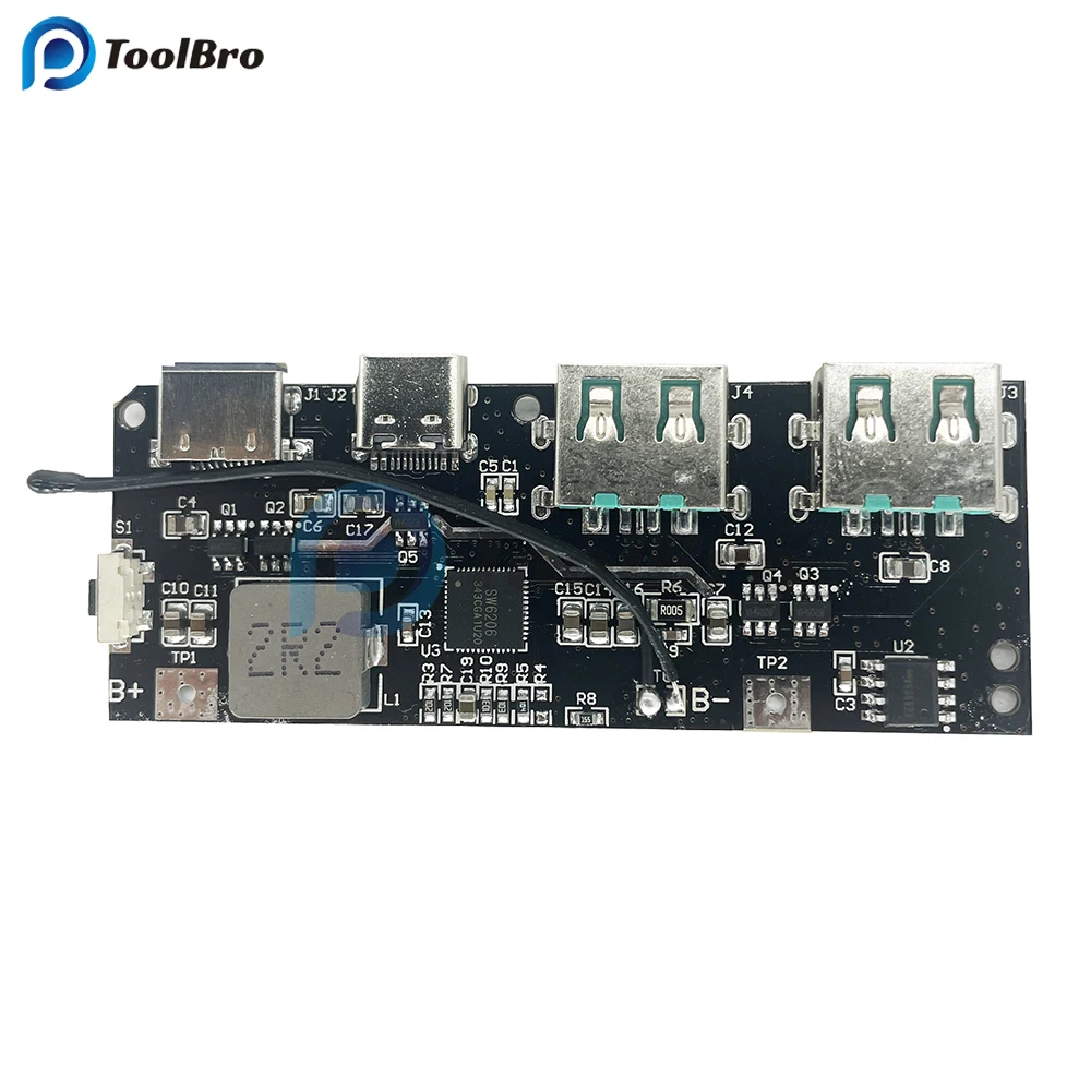 QC4.0 QC3.0 LED Dual USB 5V 4.5A 22.5W Micro Type-C USB Mobile Power Bank 18650 Lithium Battery Charging Power Supply Module