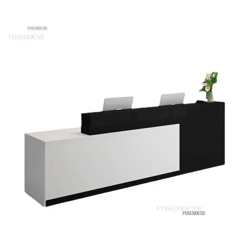 مكتب الاستقبال الحديث، ماكينة تسجيل المدفوعات النقدية البسيطة لصالونات التجميل وردهة الفندق، طاولة استشارات أثاث المكاتب الإبداعية