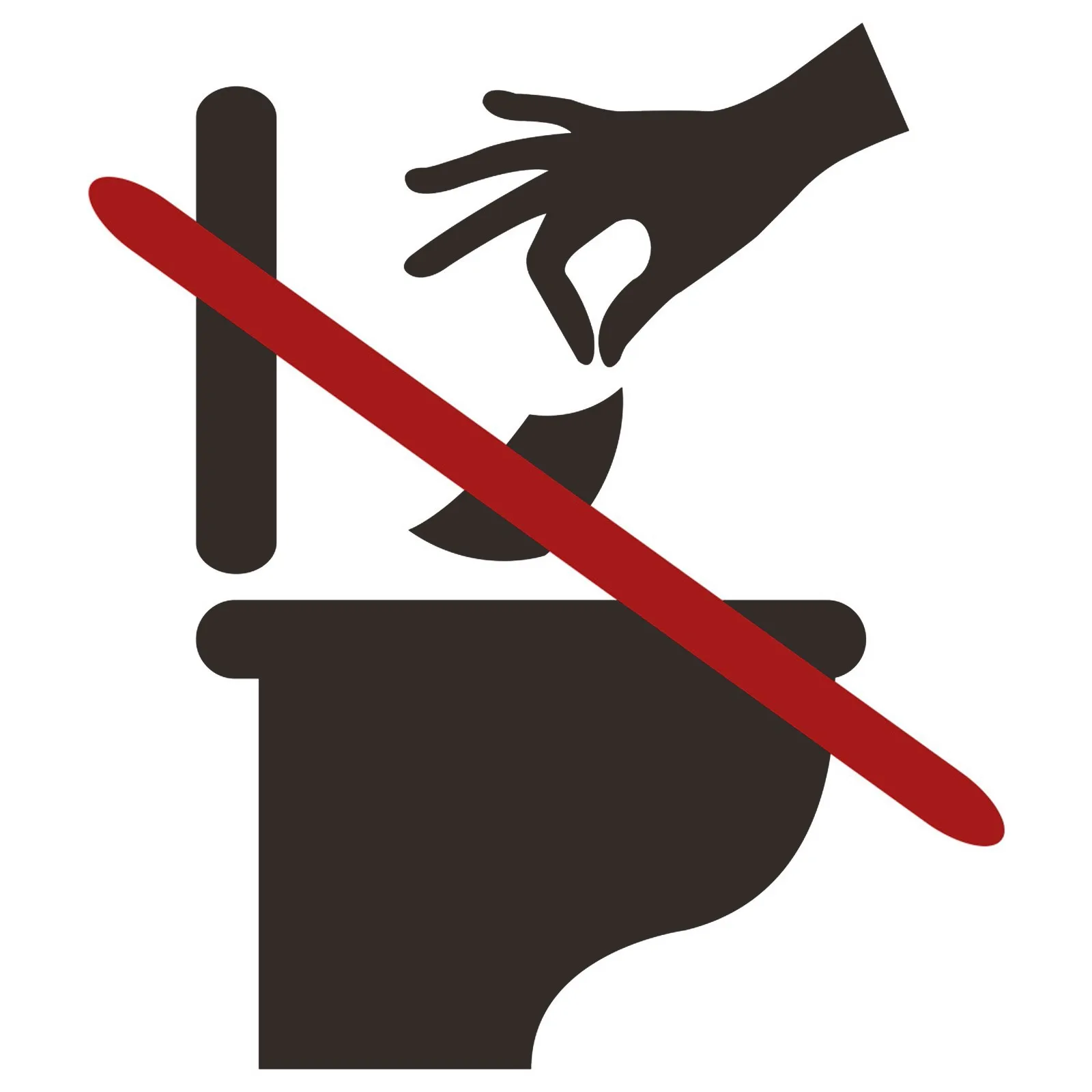 New Creative Bathroom Toilet Warning Sign Toilet Sticker Prohibiting Toilet Paper Prohibited from Throwing Garbage In The Toilet