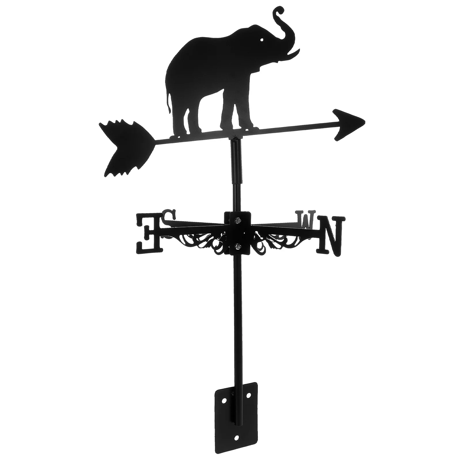

1Set Metal Elephant Weather Vane Wear Resistance Practical Long Time Use Intuitive Wind Direction Change Yard Decor