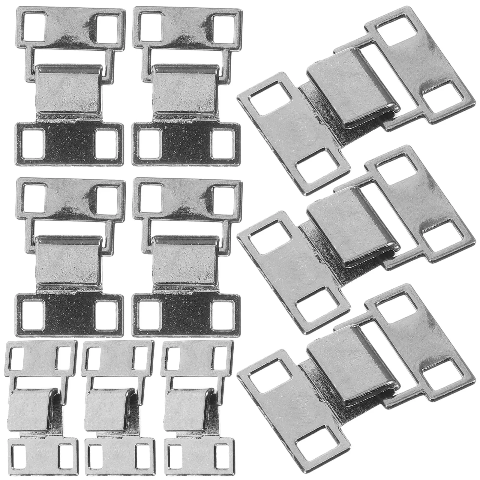 

10 set Silver Trouser Hooks Buckles Sewing Clothes Waist Clasps Pants Hook And Eye Closures DIY Accessories Garments