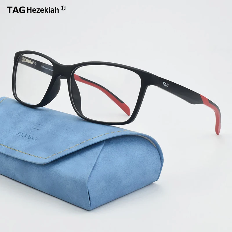 

TAG Hezekiah Glasses Frames Men TH555 Eyewear Optical Prescription TR90 Eyeglasses Frame Myopia square spectacle Women reading