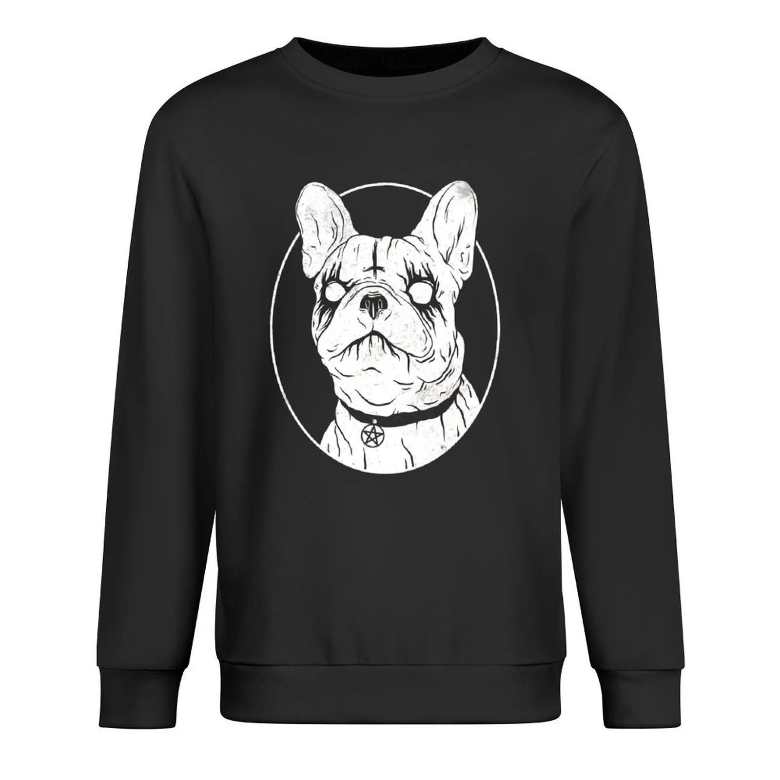 

Black Metal French Bulldog - Gothic Heavy Metal Dog Gift Pullover blouse aesthetic clothing men's clothing men's sweatshirts