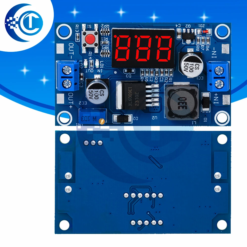 DC-DC XL6009 Digital Boost Step Up Power Supply Module Adjustable 4.5-32V to 5-52V Step-up Voltage Regulator With LED Voltmeter
