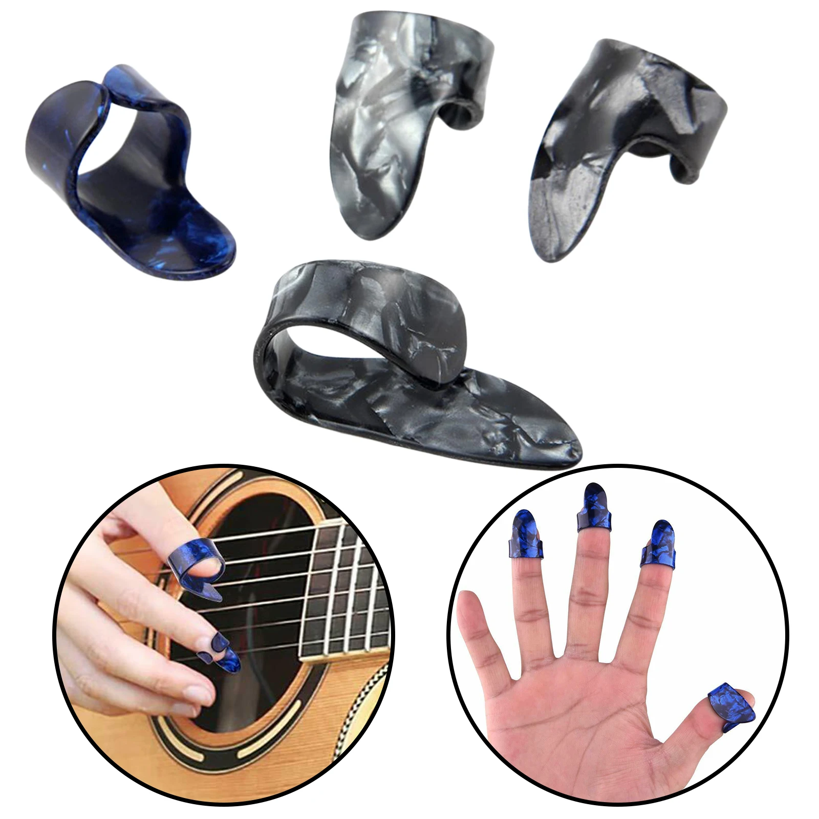 4pcs Thumb Finger Picks Guitar Thumb Finger Picks Mandolin Banjo Thumb Finger Picks for Banjo or Ukulele