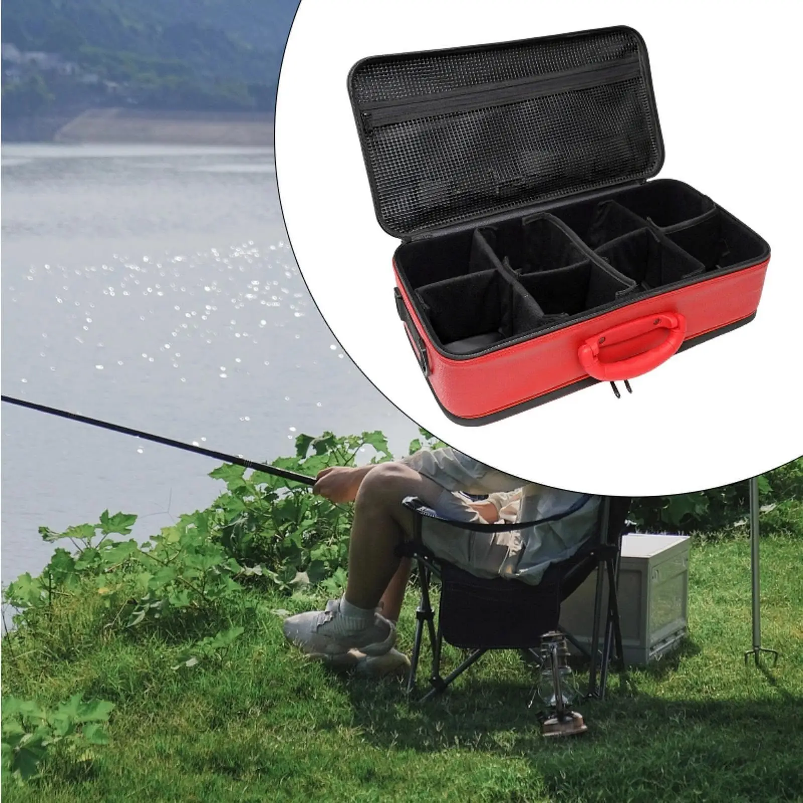 

Противоударный чехол для рыболовной катушки, многоцелевой водостойкий для путешествий и транспортировки, пылезащитный чехол большой емкости, вмещает 6-8 катушек