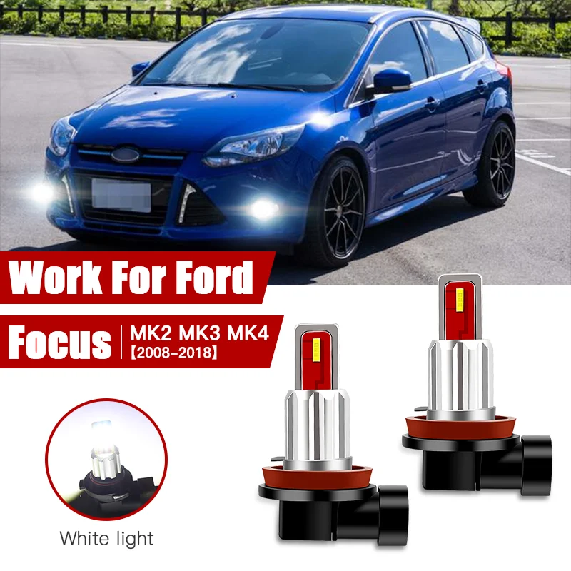 

2pcs Led Car Fog Lamp for Ford Focus MK2 MK3 MK4 2008 2009-2018 H11/H8 Front Fog Light Bulb Car Accessories Canbus 12V/35W