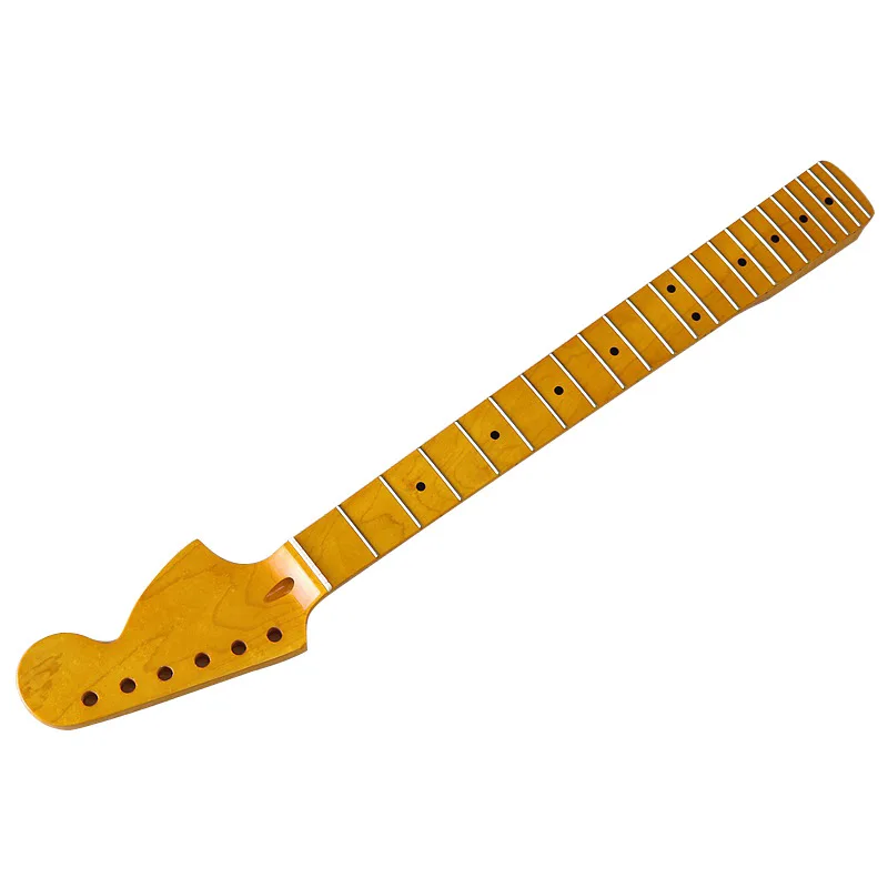 جيتار كهربائي لمقبض رقبة ST 22 دبابيس بالإضافة إلى رأس مابل مشرق أصفر جيتار رقبة آلة موسيقية معدلة لتقوم بها بنفسك ملحقات #2