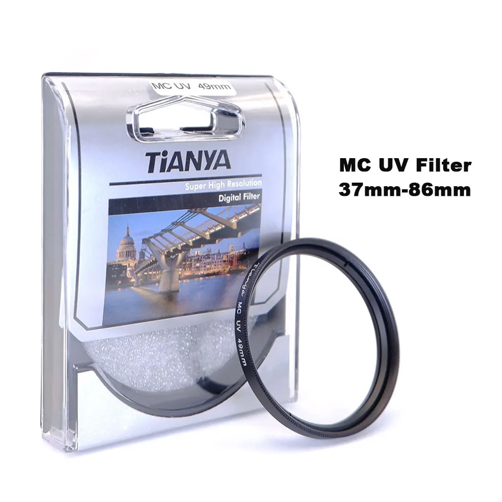 MC filtr soczewkowy UV 37mm 39mm 40.5mm 43mm 46mm 49mm 52mm 55mm 58mm 62mm 67mm 72mm 77mm 82mm 86mm kamera MCUV filtry