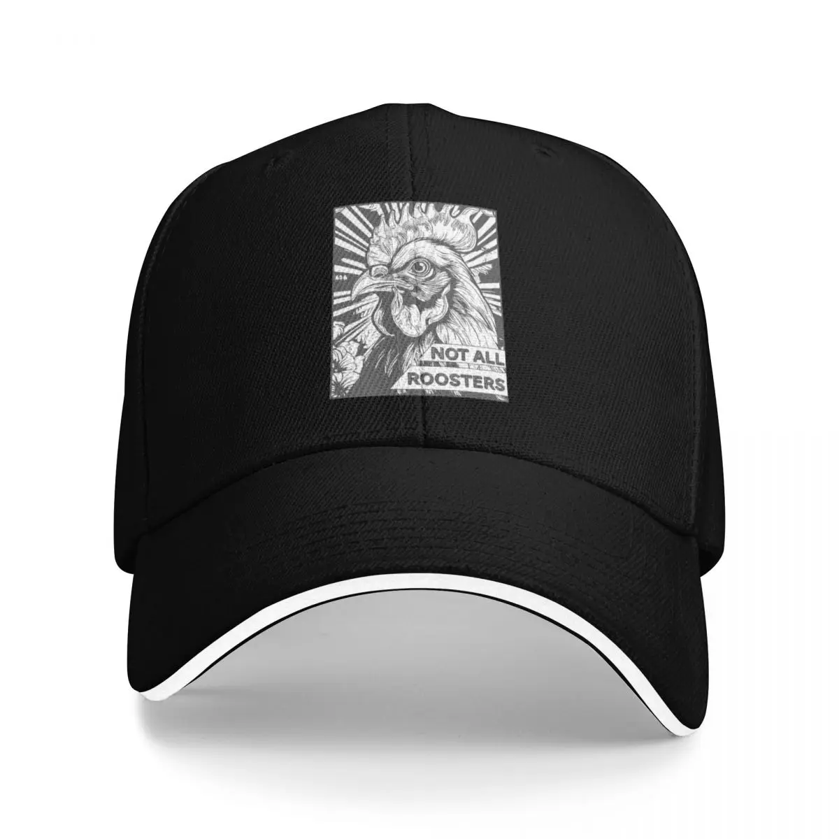 

Not All Roosters Monochrome Baseball Cap Visor Mountaineering Golf Caps Women Men's