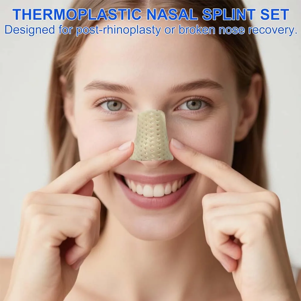 

5/10pcs Low Temperature Thermoplastic Nose Splint Nose Job Rhinoplasty Splint Ortho Immobilized Nose Nasal Fracture Splint