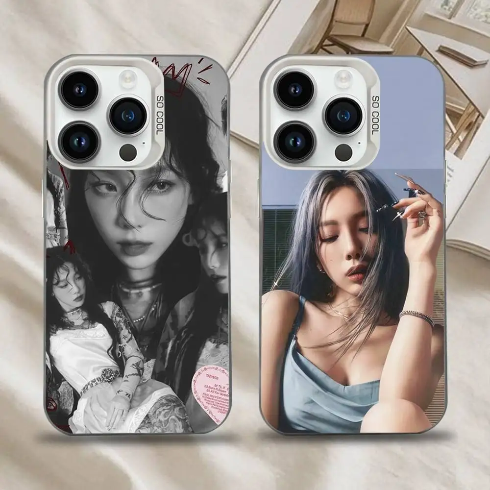 

S-Snsd Girls' G-Generation Taeyeon Phone Case For iPhone 16,15,14,13,12,11,Mini,Pro,SE,MAX White Matte Shockproof Cover
