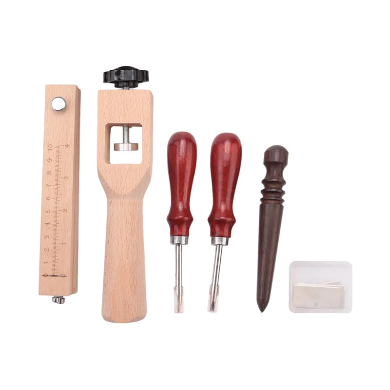 

4 шт., резак для кожаных ремешков, регулируемый резак для кожаных полосок, наборы ремней с полированными инструментами для резки своими руками-A05I