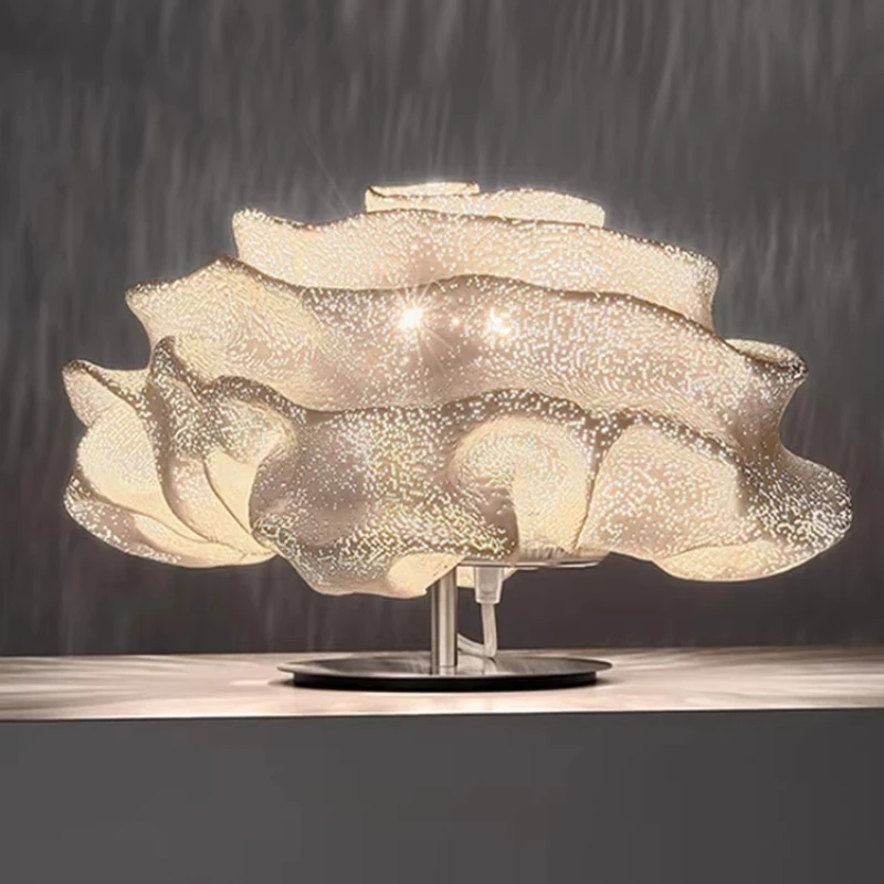 

French cream art desk lamp modern simple living room study bedroom starry sky cloud lamp