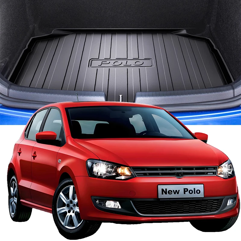 Car Auto Rear Boot Cargo Liner Tray Trunk Mat Carpet for Volkswagen POLO plus 2004- Cushion Pad Carpet Pad Anti-dirty Anti-water