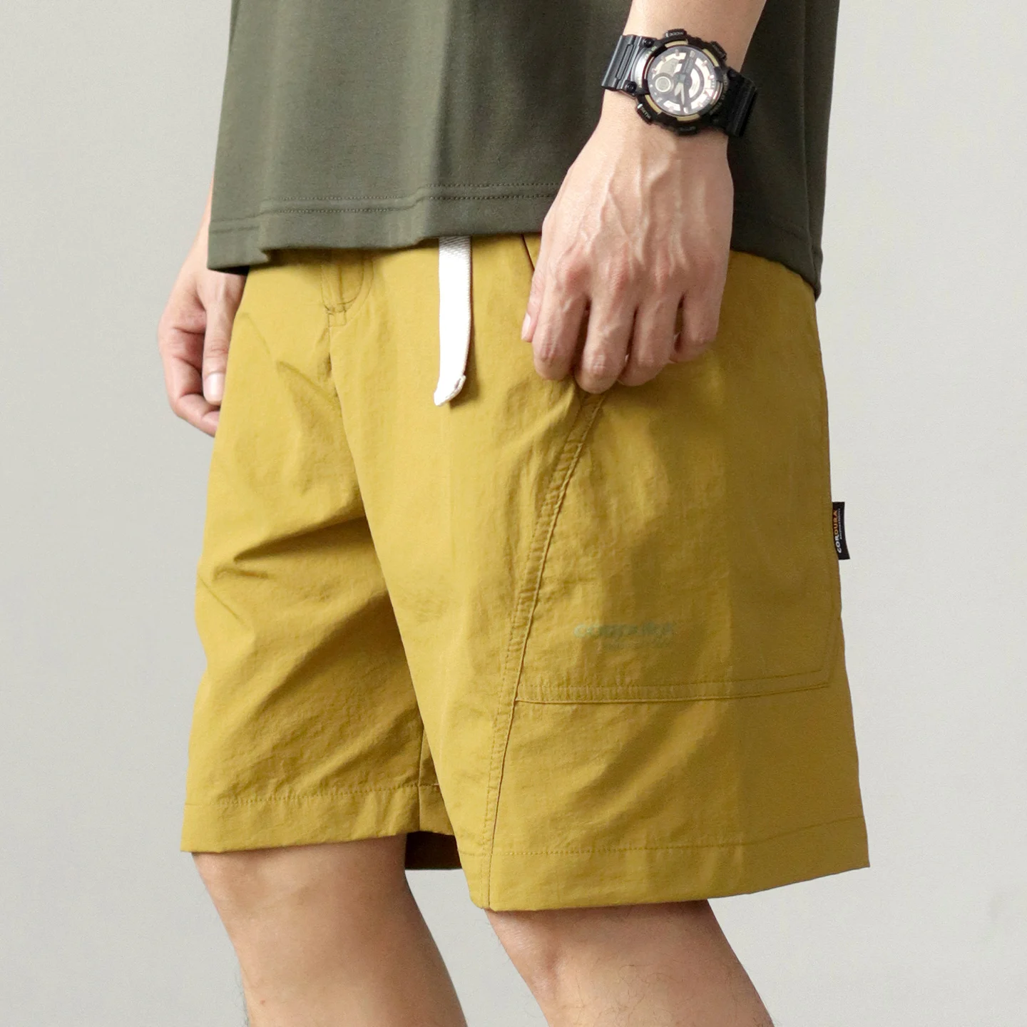 Summer Quick-drying Outdoor Shorts Men's Casual Zipper Pocket Functional Workwear Sports Five-point Pants
