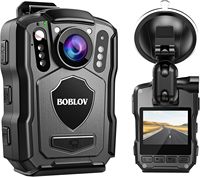 BOBLOV M5 Small Camcorder 64GB Mini Camera Battery 15Hours Recording Police Body Camera HD 1440P 170° Angle Security Cam