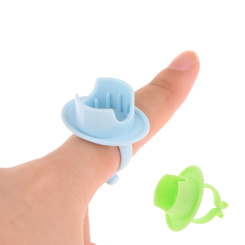 1pcs Dental Mixing Finger Ring Bowl Cup Holder Dappen Dish Prophy Paste Rings Plastic Dentistry Medicine Handy Tool