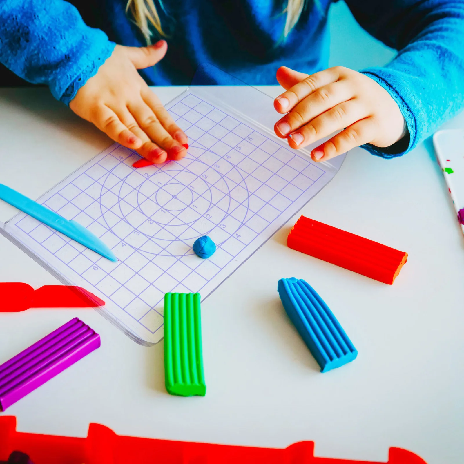 

Premium Acrylic Clay Pressing Plate Diy Sculpting Tool Manual Pressure Board Circular Scale Durable Modelling Plate Easy Clean