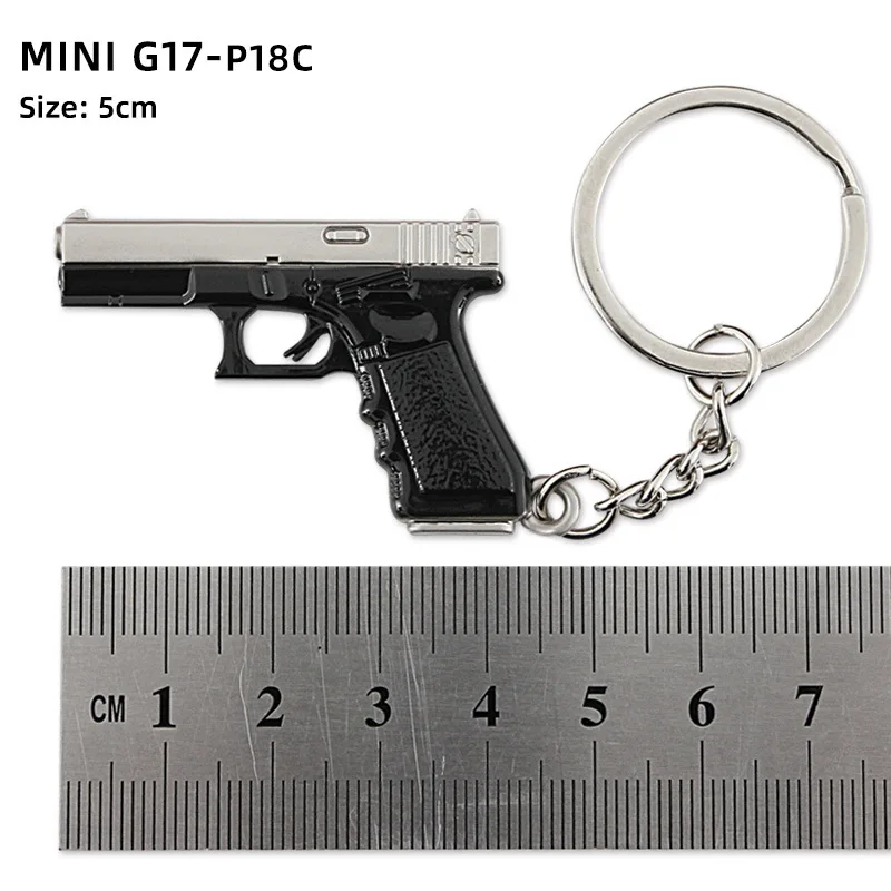 Colgante de periféricos de juego P90 S686 DP-28 Mini llavero de la serie de armas de juguete, modelos de armas de Metal, baratija, regalos pequeños exquisitos para niños
