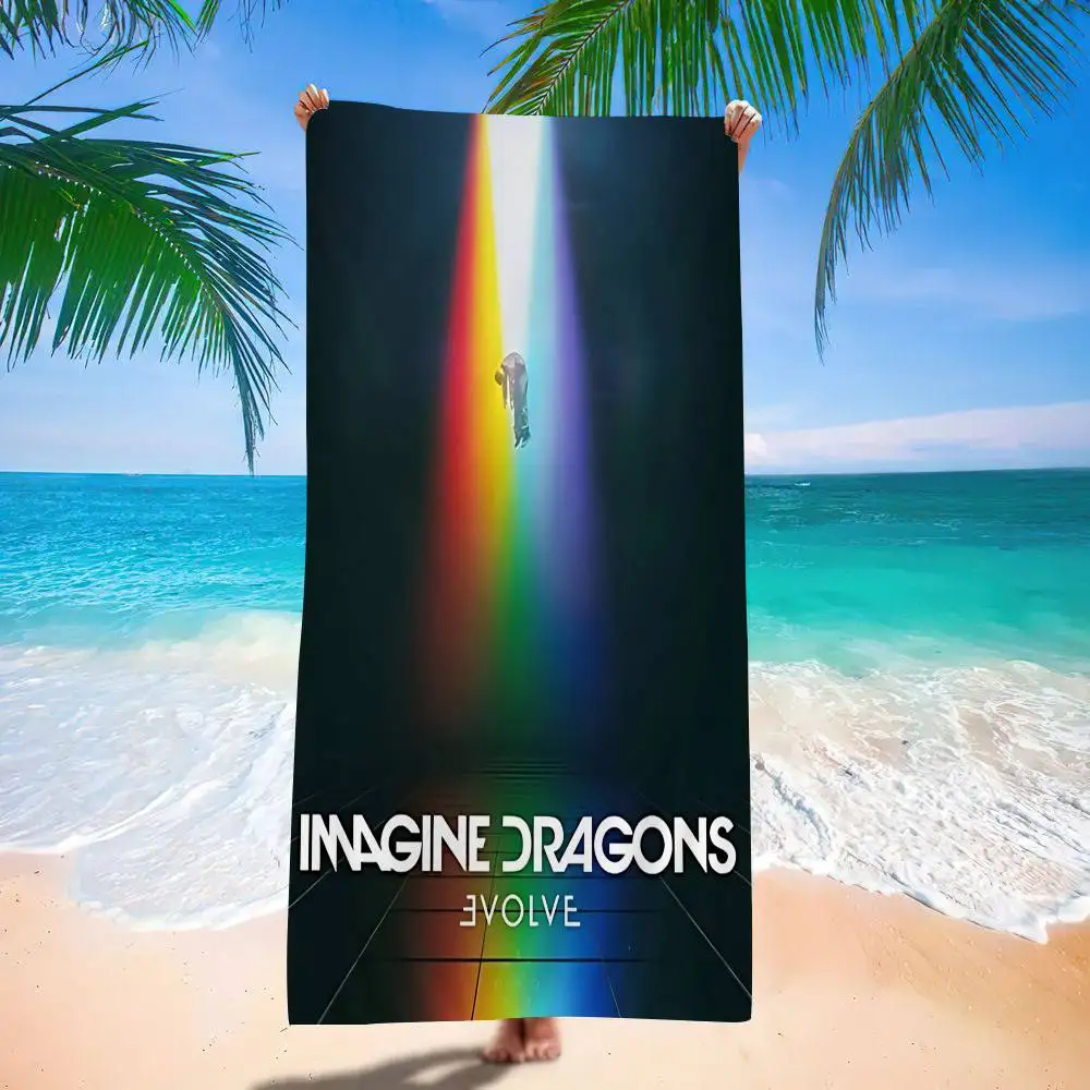 Hot music I-Imagine D-Dragons Microfiber Beach Towel Absorbent Quick dry Soft Yoga Swimming Resort Mountain Climbing Towel