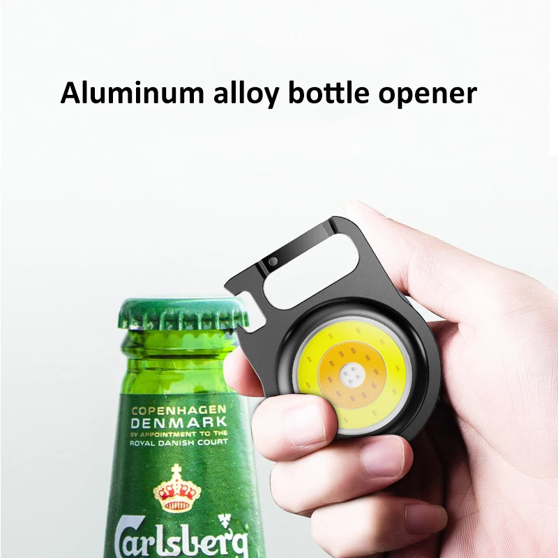 المحمولة COB LED ضوء العمل USB سلسلة المفاتيح القابلة لإعادة الشحن مصباح يدوي أضواء الطوارئ الشعلة الصغيرة سبائك الألومنيوم مشاعل #3