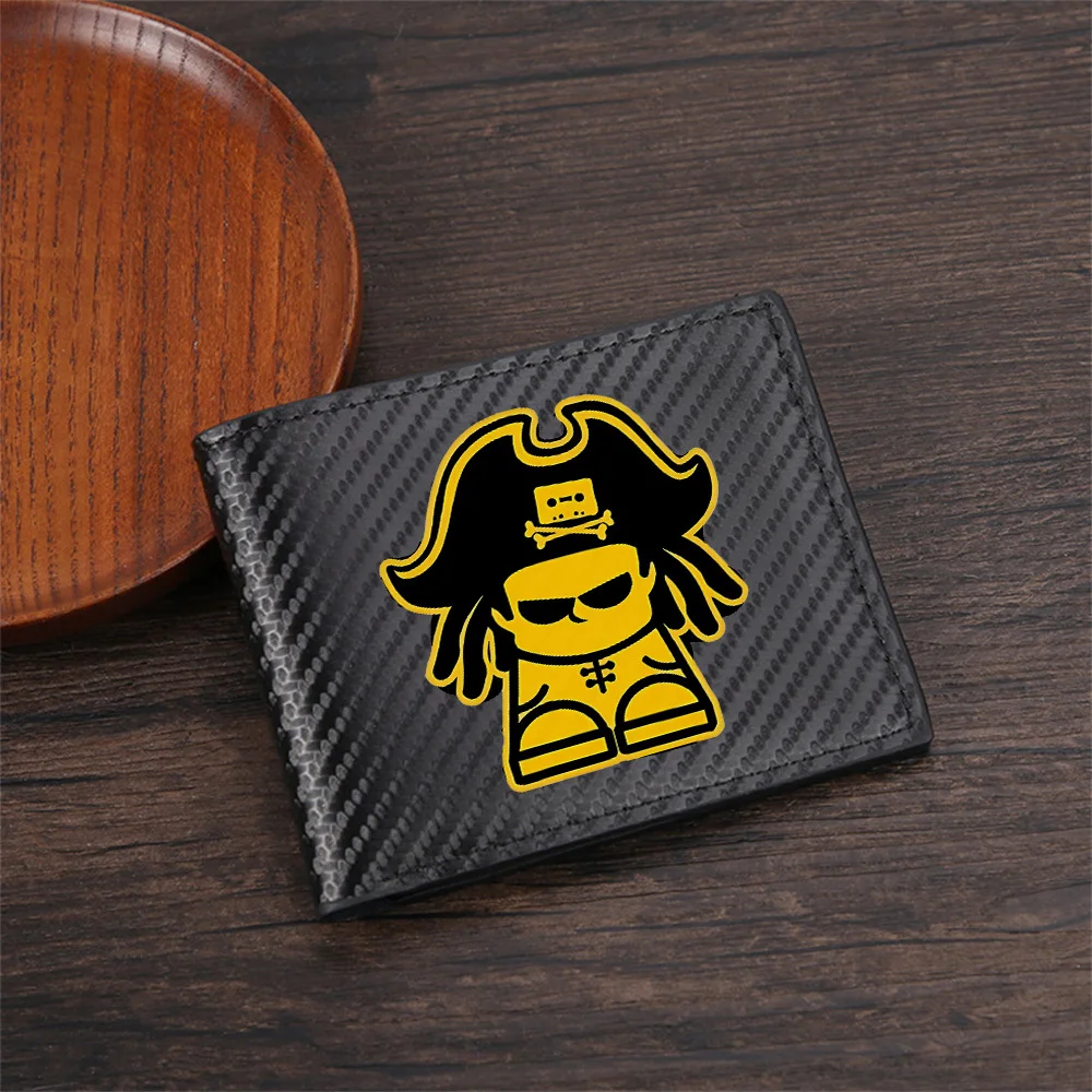 Pirate music tape face design Men's Wallets Simple Business Modern Stylish Printing Design Gifts For Father Boyfriend Christmas