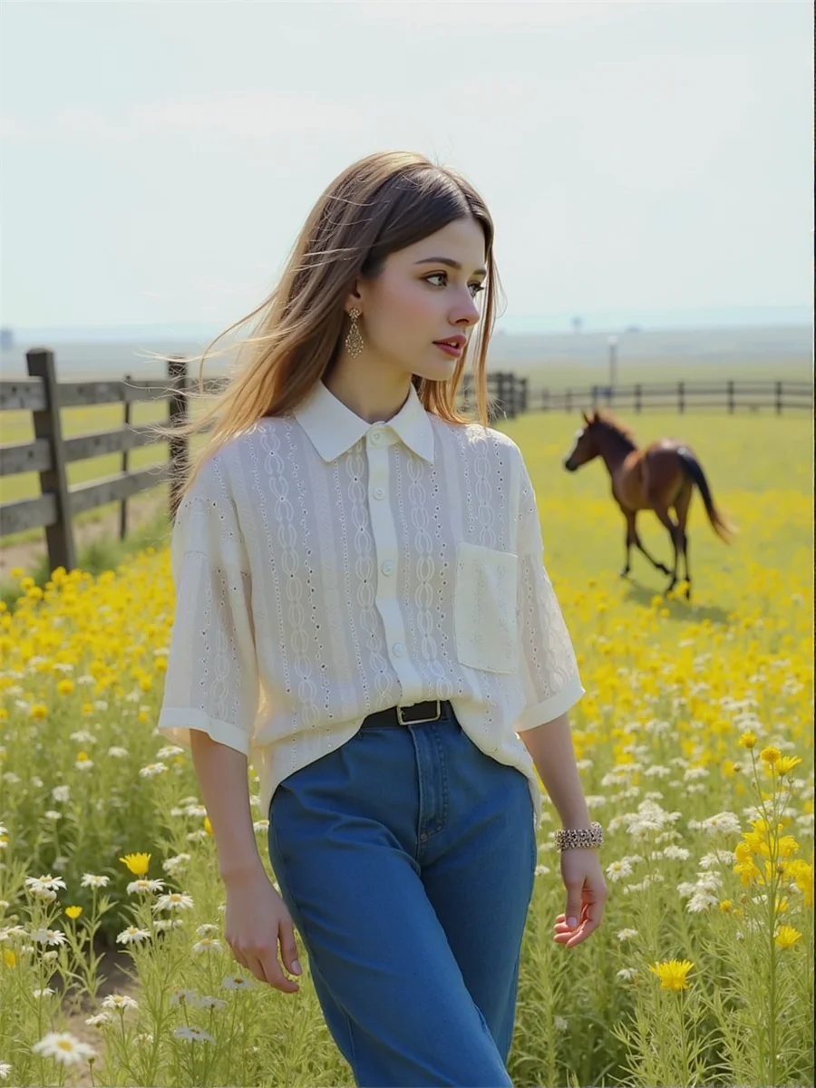 Kurzarmhemden für Damen, Umlegekragen, Sommer, lockere Passform, Übergröße, Boyfriend-Stil, Knopfleiste vorne, lässig, einfach, einfach, minimalistisch