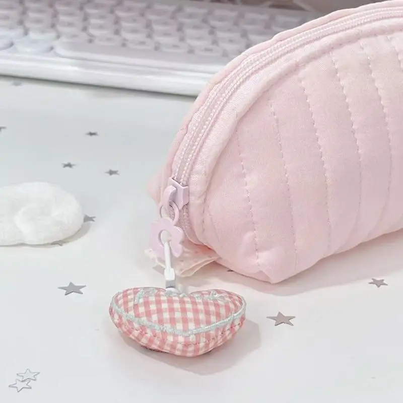 Niedliche Stifttasche mit großer Kapazität, gestepptes tragbares Federmäppchen, bonbonfarbene weiche Schreibwaren-Aufbewahrungstasche, Geschenk für Schüler. – Detail 21