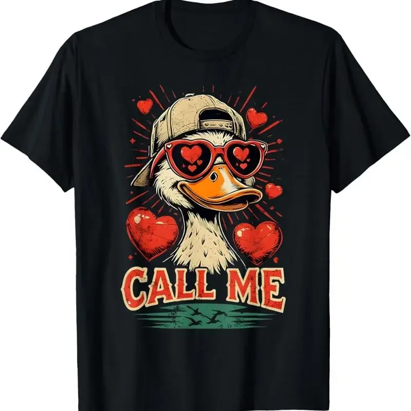 Boys Call Me Duck Hunting Valentine's Day Mallard Duck Kids T-Shirt
